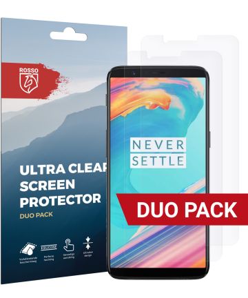 Rosso OnePlus 5T Ultra Clear Screen Protector Duo Pack Screen Protectors