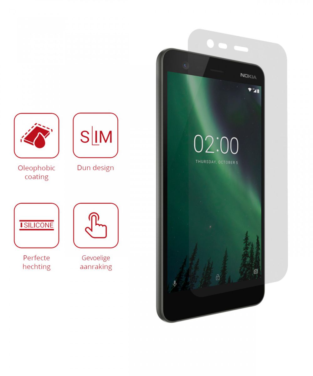 Rosso Nokia 2 Ultra Clear Screen Protector Duo Pack afbeelding 2