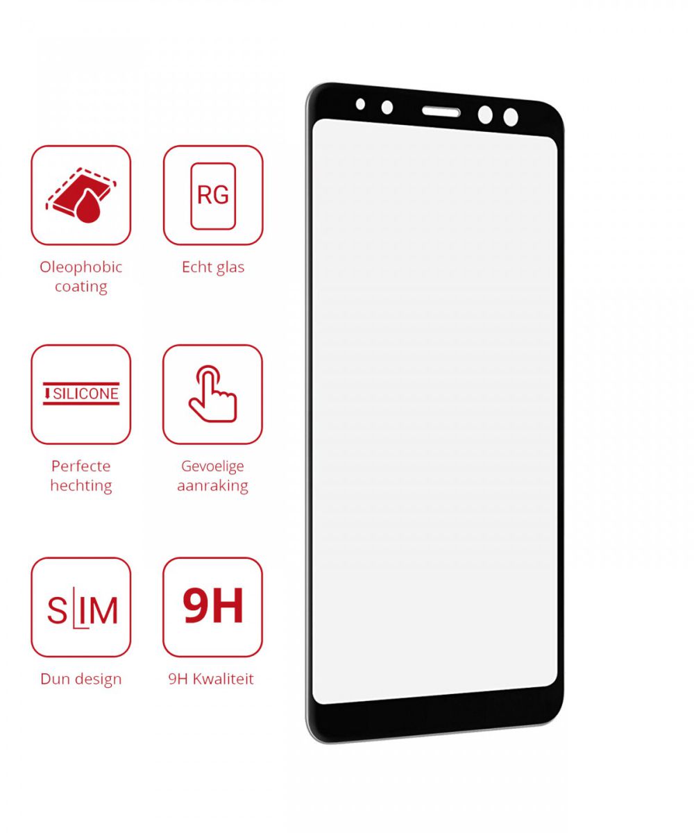 Rosso Samsung Galaxy A8 (2018) Tempered Glass Screen Protector afbeelding 2