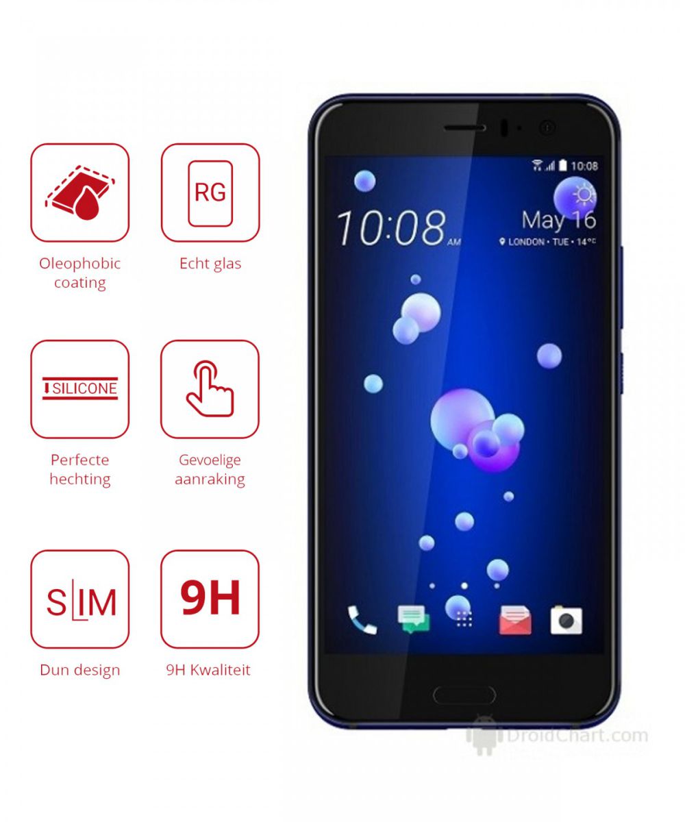 Rosso HTC U11 Life Tempered Glass Screen Protector afbeelding 3