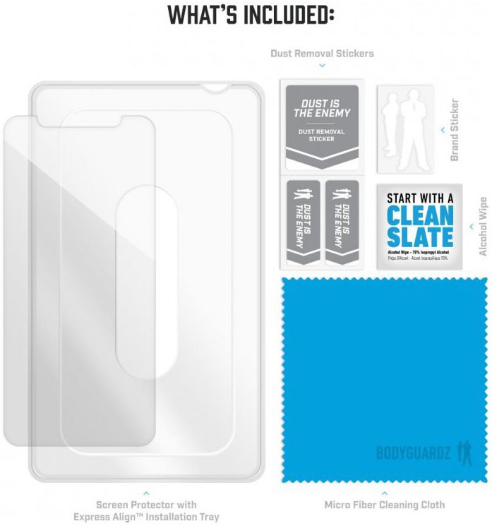 BodyGuardz Pure 2 Clear ScreenGuardz Apple iPhone X / XS afbeelding 7