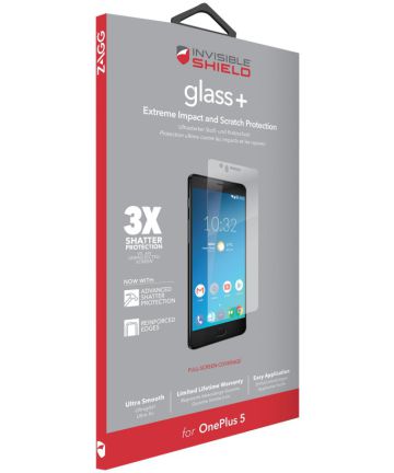 ZAGG InvisibleShield Glass+ Tempered Glass OnePlus 5 Screen Protectors