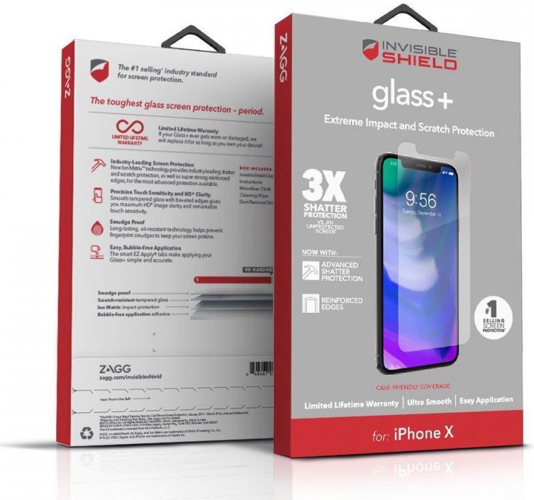 InvisibleSHIELD Glass+ Tempered Glass Apple iPhone XS afbeelding 4