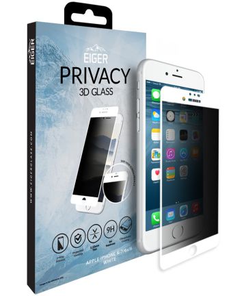 Eiger 3D Privacy Tempered Glass Apple iPhone 6S / 7 / 8 Wit Screen Protectors