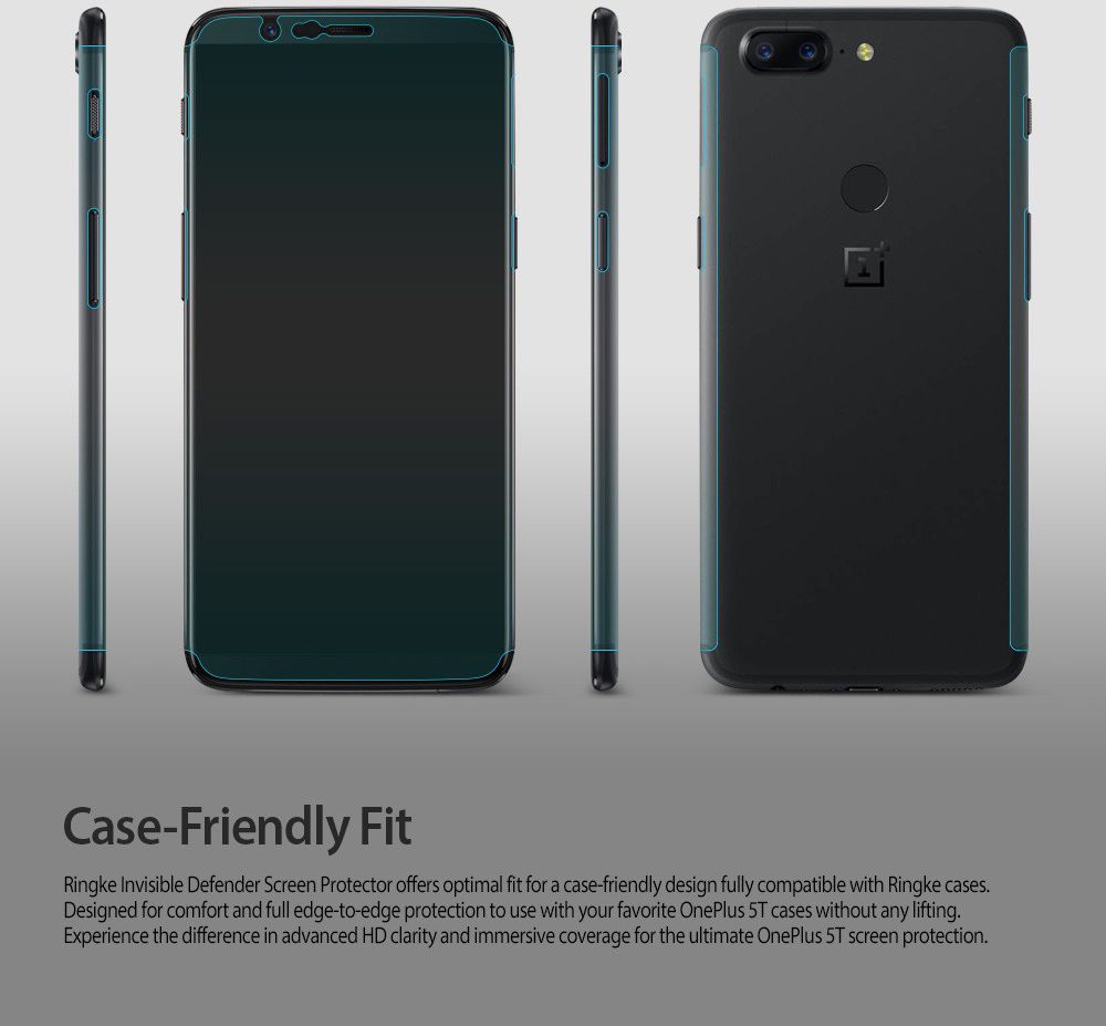 Ringke ID Full Coverage Screen Protector OnePlus 5T [2-Pack] afbeelding 4