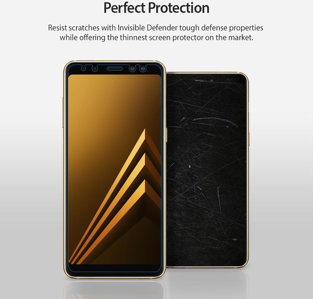 Ringke Invisible Defender Samsung Galaxy A8 2018 Screen Protector afbeelding 2