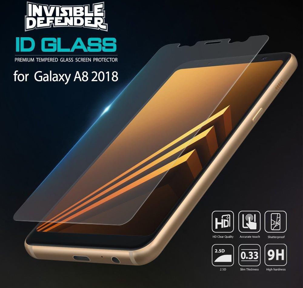Ringke ID Glass 0.33mm Samsung Galaxy A8 2018 (3-Pack) afbeelding 2