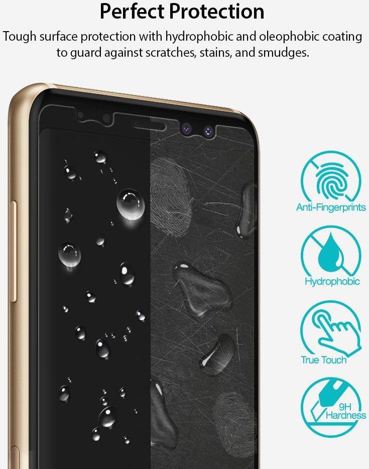 Ringke ID Glass 0.33mm Samsung Galaxy A8 2018 (3-Pack) afbeelding 5