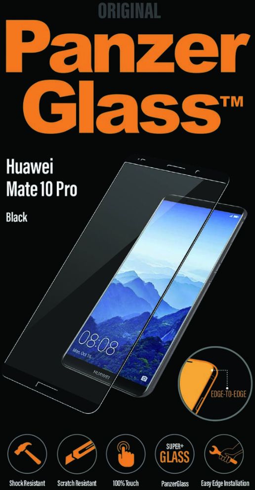 PanzerGlass Huawei Mate 10 Pro Edge To Edge Screenprotector Zwart afbeelding 1