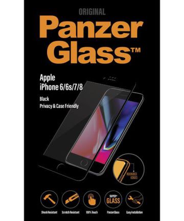 PanzerGlass Apple iPhone 8/7/6(s) Privacy Glass Screenprotector Zwart Screen Protectors