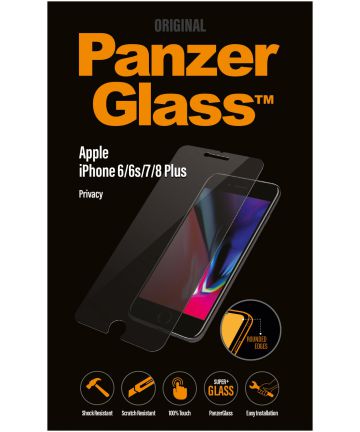 PanzerGlass Privacy Glass iPhone 8 / 7 / 6 Plus Screen Protector Zwart Screen Protectors