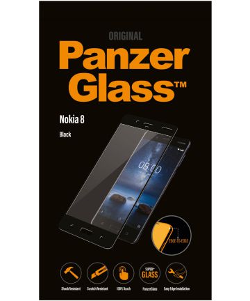 PanzerGlass Nokia 8 Screenprotector Zwart Screen Protectors