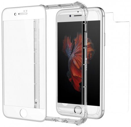 ZAGG InvisibleShield Glass + Full Body met Hoesje Apple iPhone 8 Wit afbeelding 1