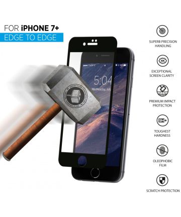 THOR Edge to Edge Tempered Glass Apple iPhone 7 / 8 Plus Zwart Screen Protectors