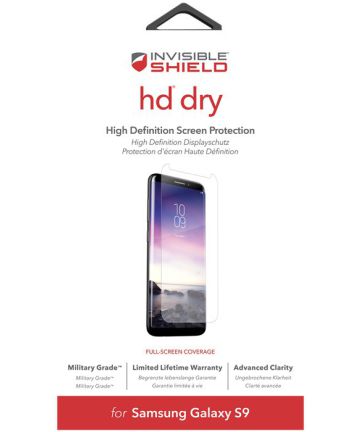 InvisibleSHIELD HD Dry Screen protector Samsung Galaxy S9 Screen Protectors