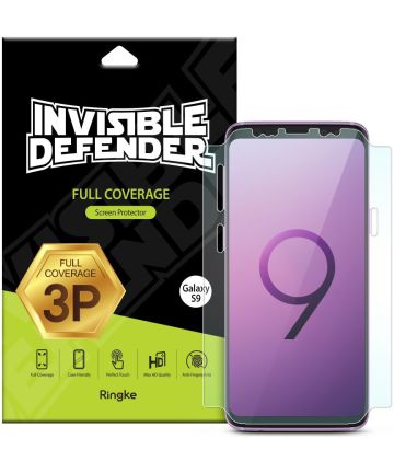Ringke ID Full Cover Screen Protector Samsung Galaxy S9 [3-Pack] Screen Protectors