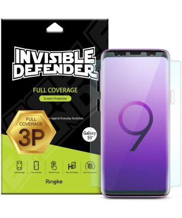 Ringke ID Full Cover Screen Protector Samsung Galaxy S9 Plus [3-Pack] Screen Protectors