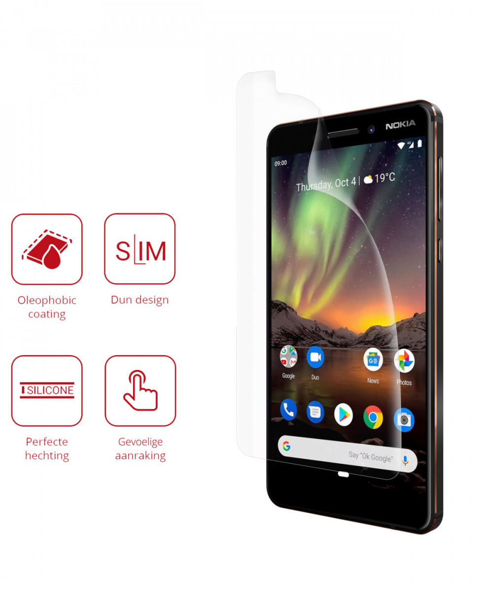 Rosso Nokia 6 (2018) Ultra Clear Screen Protector Duo Pack afbeelding 2