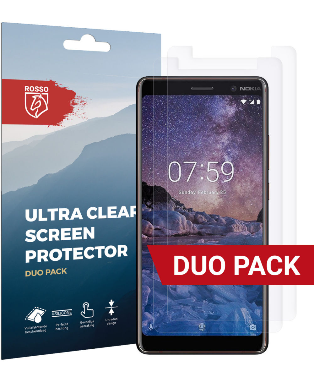 Mislukking Middellandse Zee mond Rosso Nokia 7 Plus Ultra Clear Screen Protector Duo Pack | GSMpunt.nl