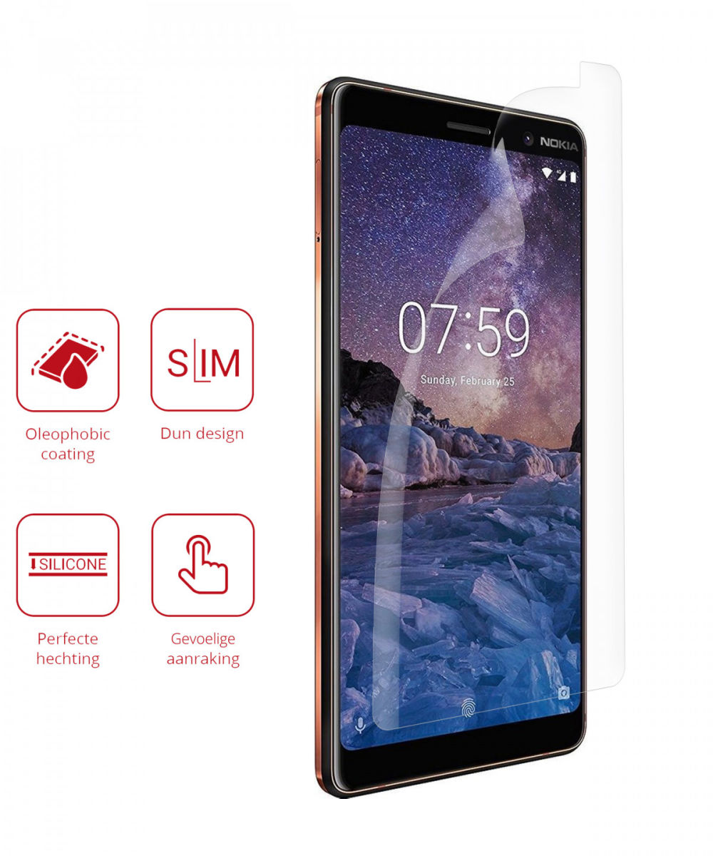 Rosso Nokia 7 Plus Ultra Clear Screen Protector Duo Pack afbeelding 2
