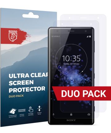 Rosso Sony Xperia XZ2 Ultra Clear Screen Protector Duo Pack Screen Protectors