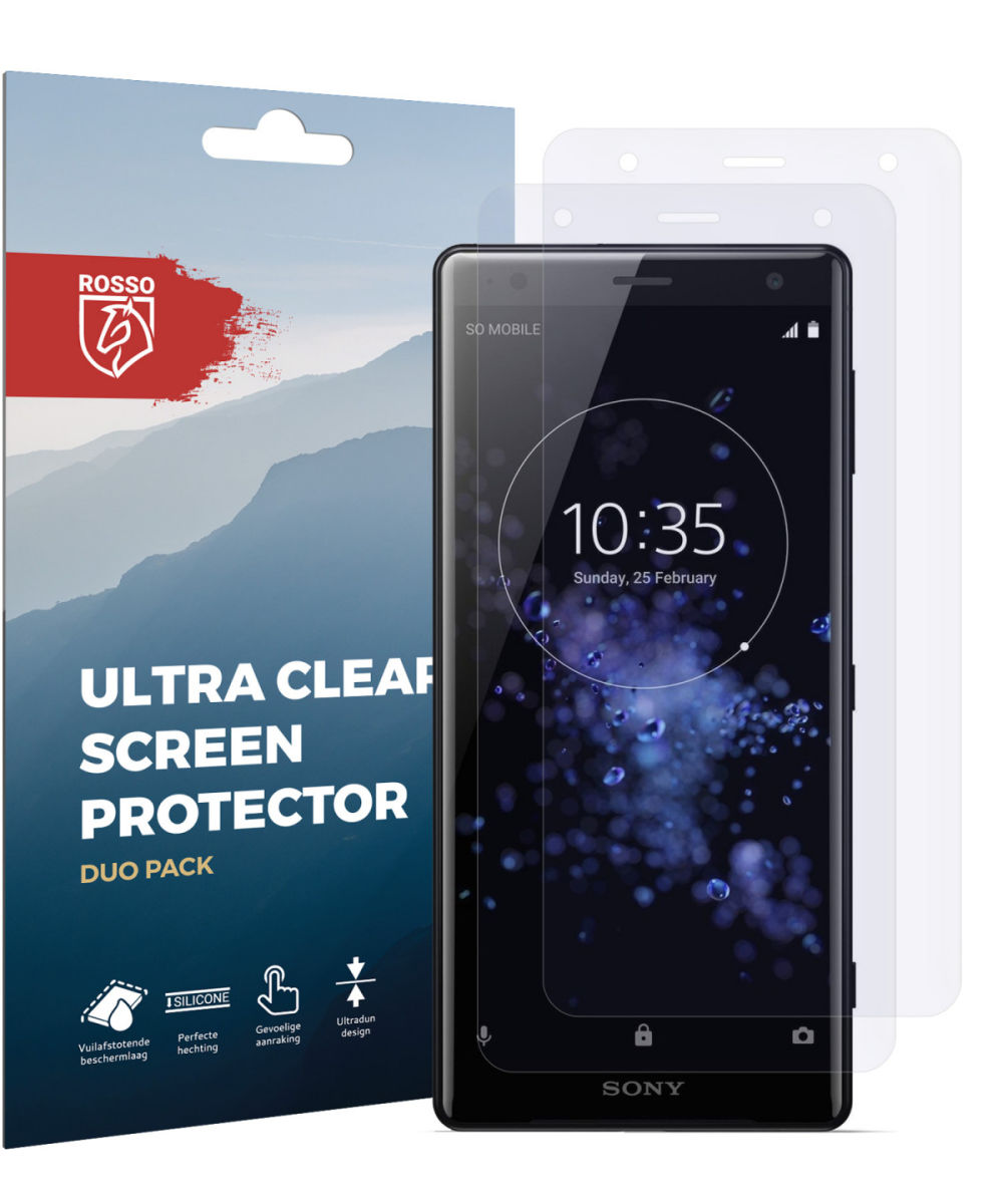 Rosso Sony Xperia XZ2 Compact Ultra Clear Screen Protector Duo Pack afbeelding 10