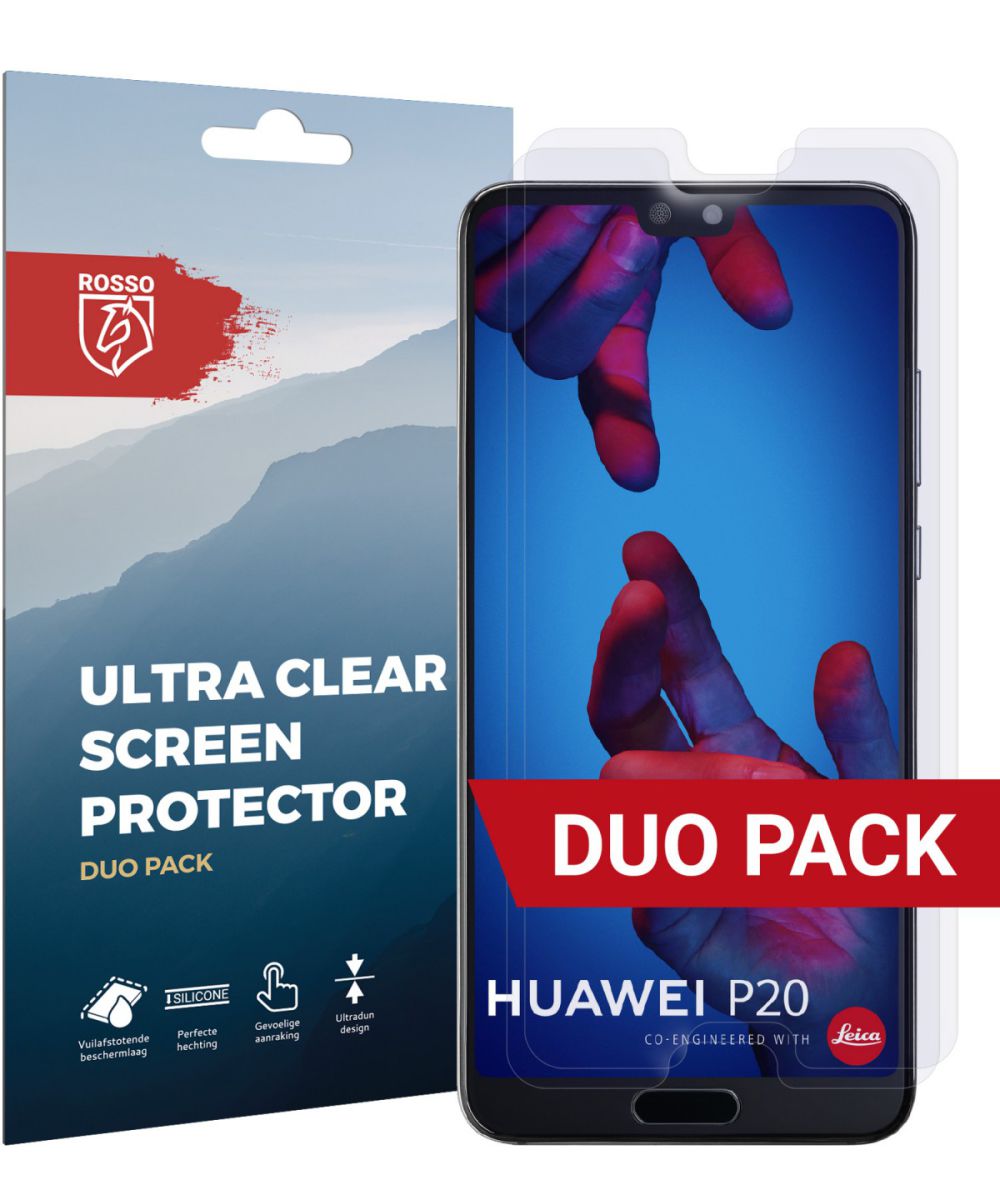 Rosso Huawei P20 Ultra Clear Screen Protector Duo Pack afbeelding 1