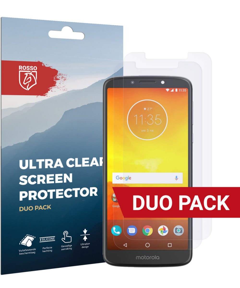 Rosso Motorola Moto E5 Ultra Clear Screen Protector Duo Pack afbeelding 1
