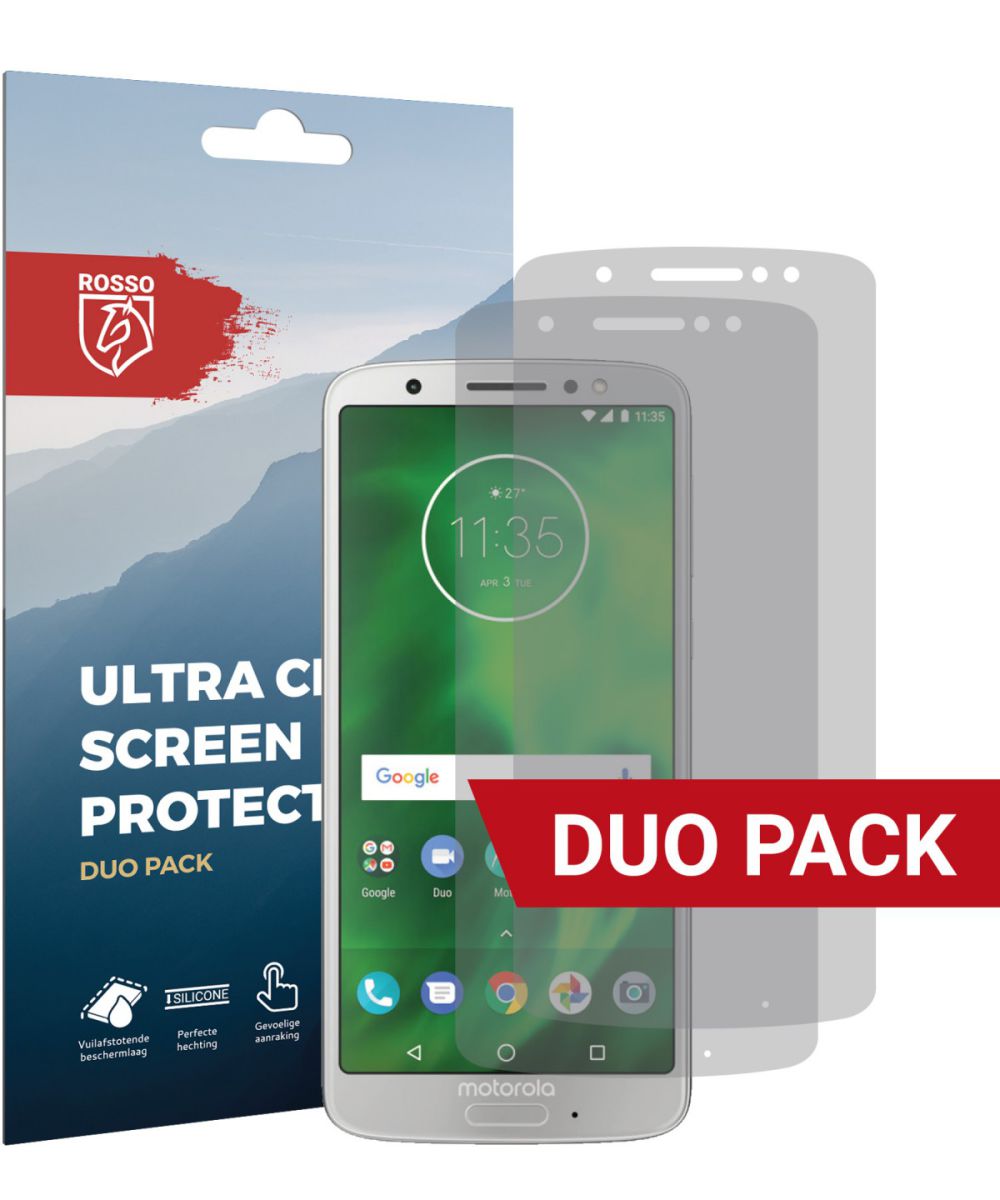 Rosso Motorola Moto G6 Ultra Clear Screen Protector Duo Pack afbeelding 1