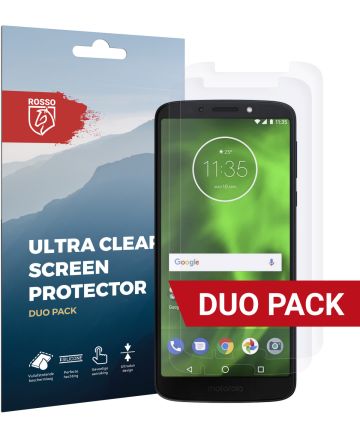 Rosso Motorola Moto G6 Plus Ultra Clear Screen Protector Duo Pack Screen Protectors