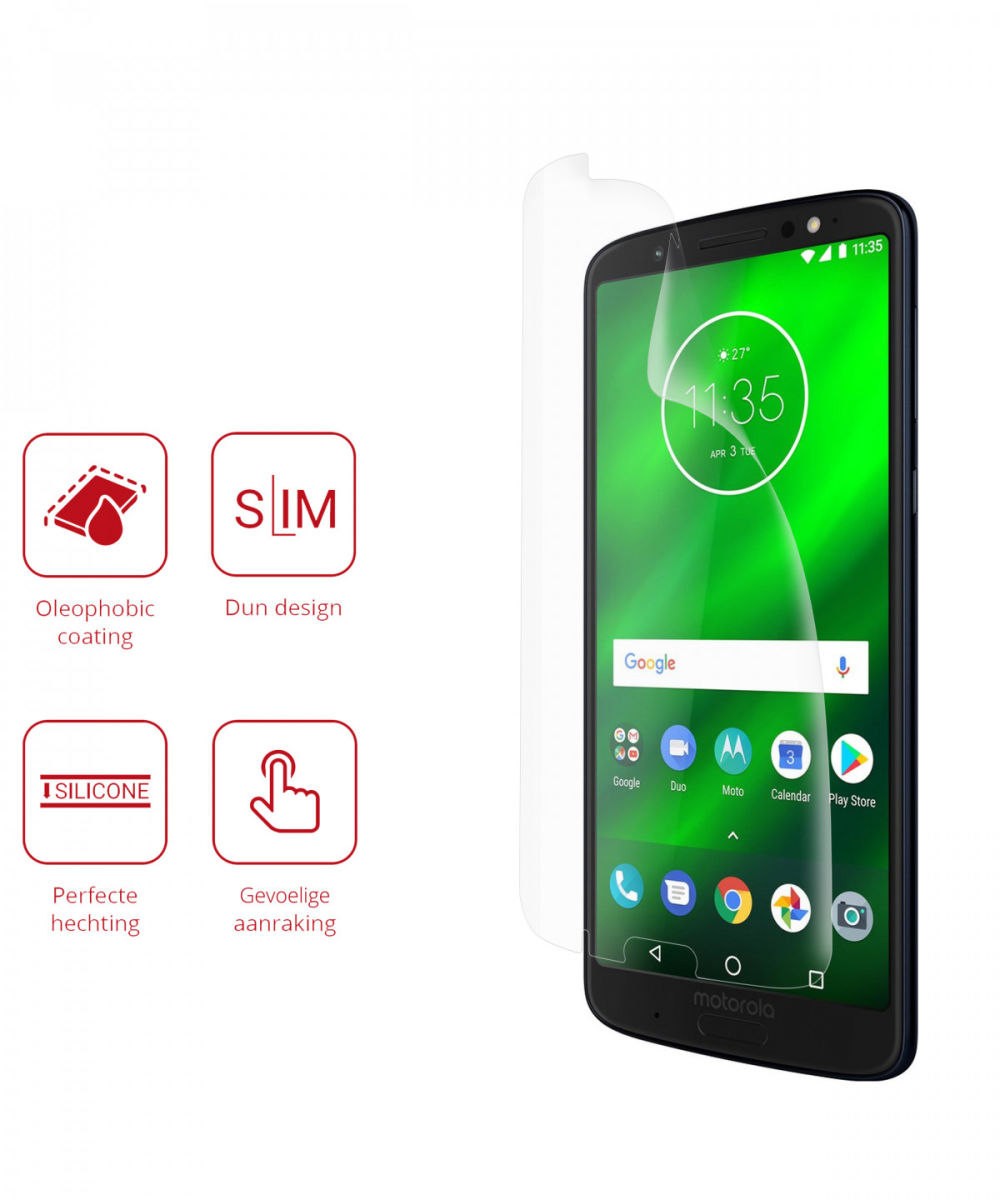 Rosso Motorola Moto G6 Plus Ultra Clear Screen Protector Duo Pack afbeelding 2