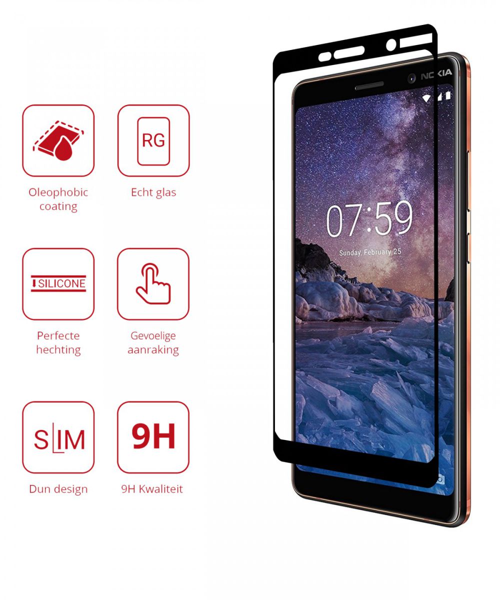 Rosso Nokia 7 Plus 9H Tempered Glass Screen Protector afbeelding 2