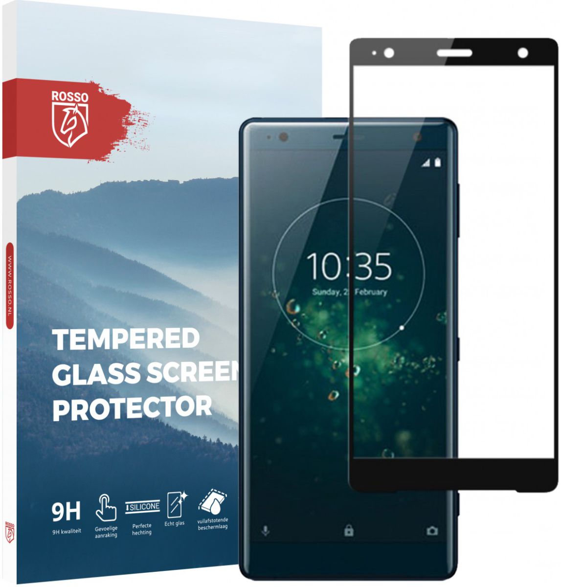 Rosso Sony Xperia XZ2 Compact 9H Tempered Glass Screen Protector afbeelding 1