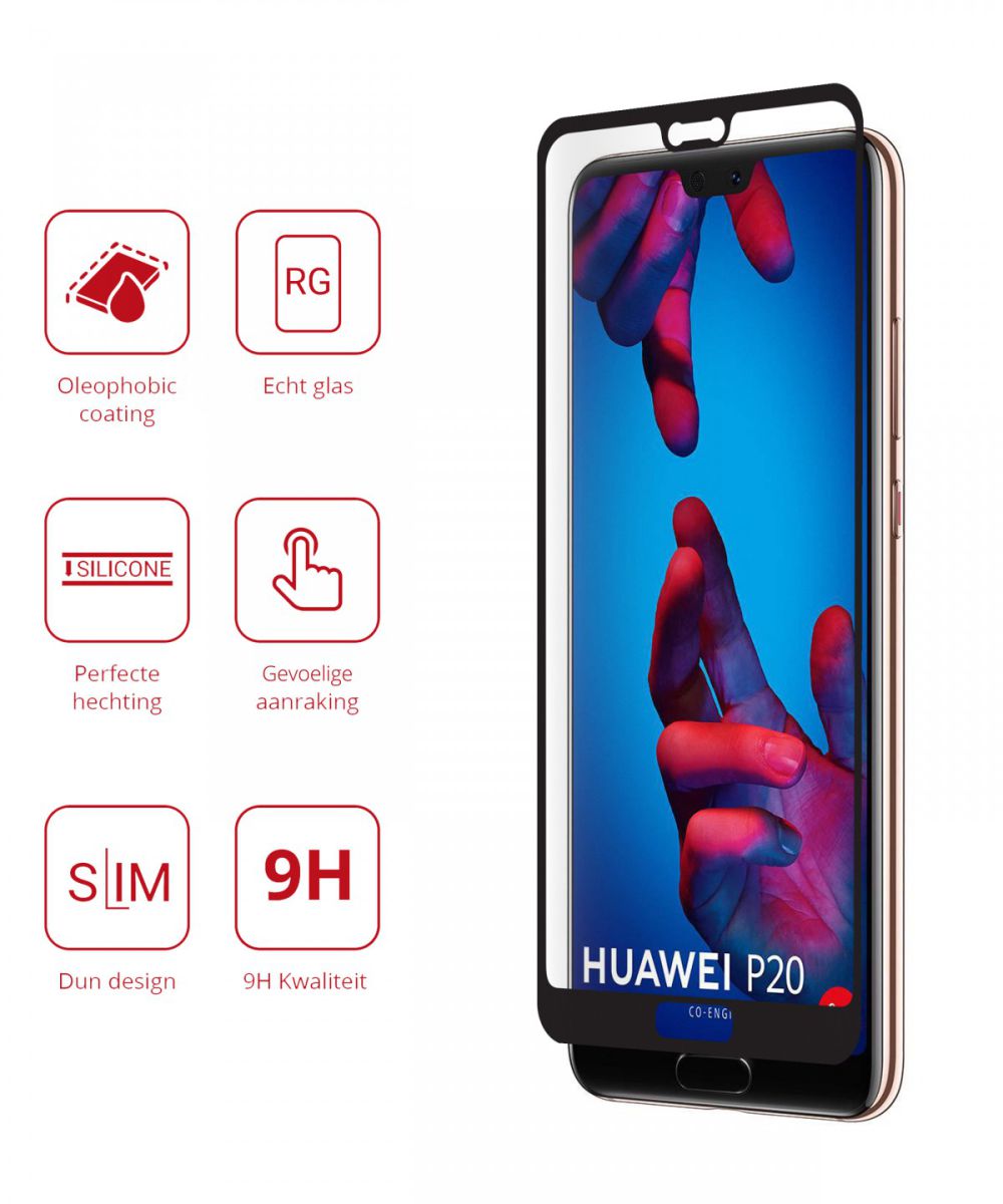 Rosso Huawei P20 9H Tempered Glass Screen Protector afbeelding 2