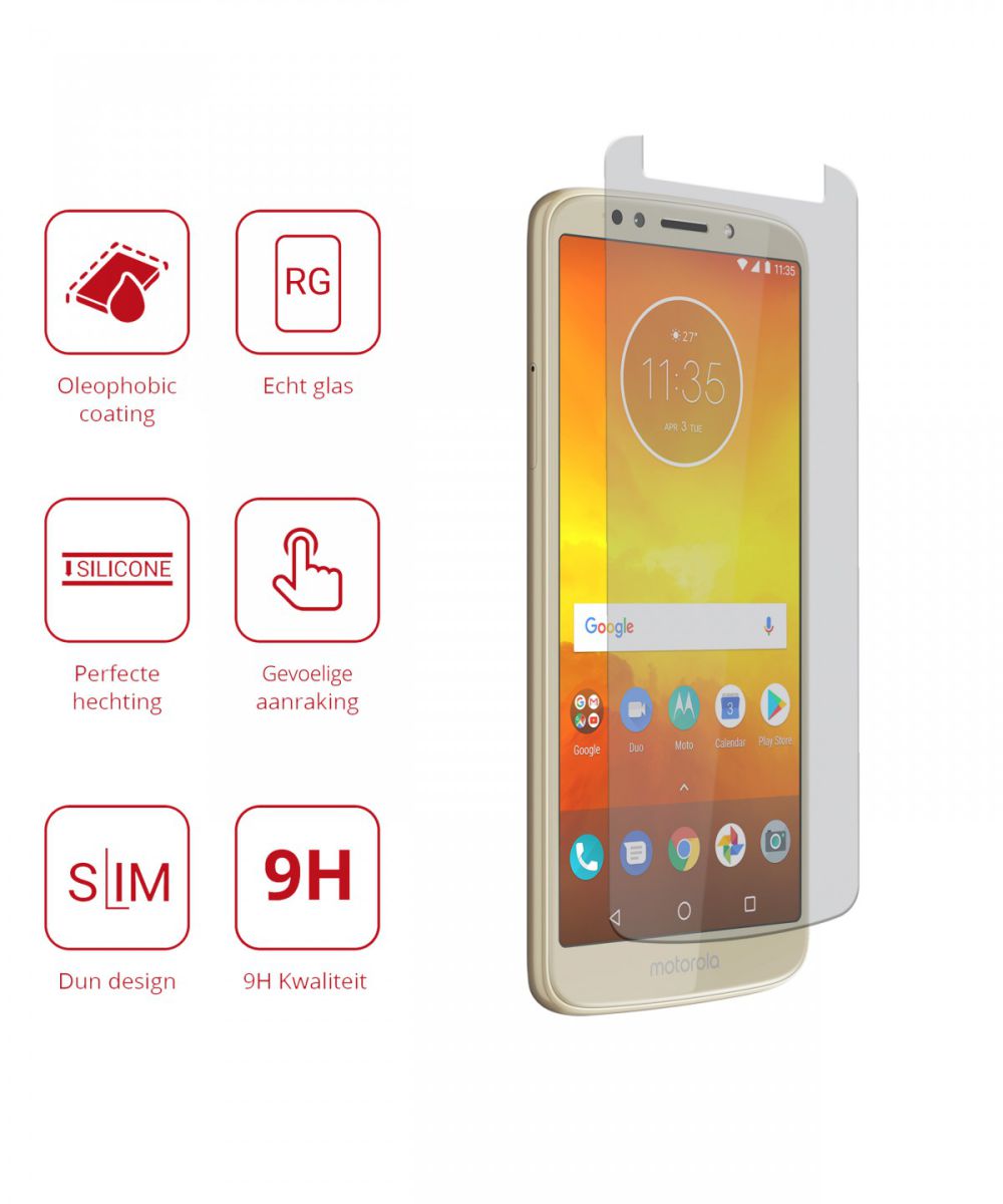 Rosso Motorola Moto E5 9H Tempered Glass Screen Protector afbeelding 2