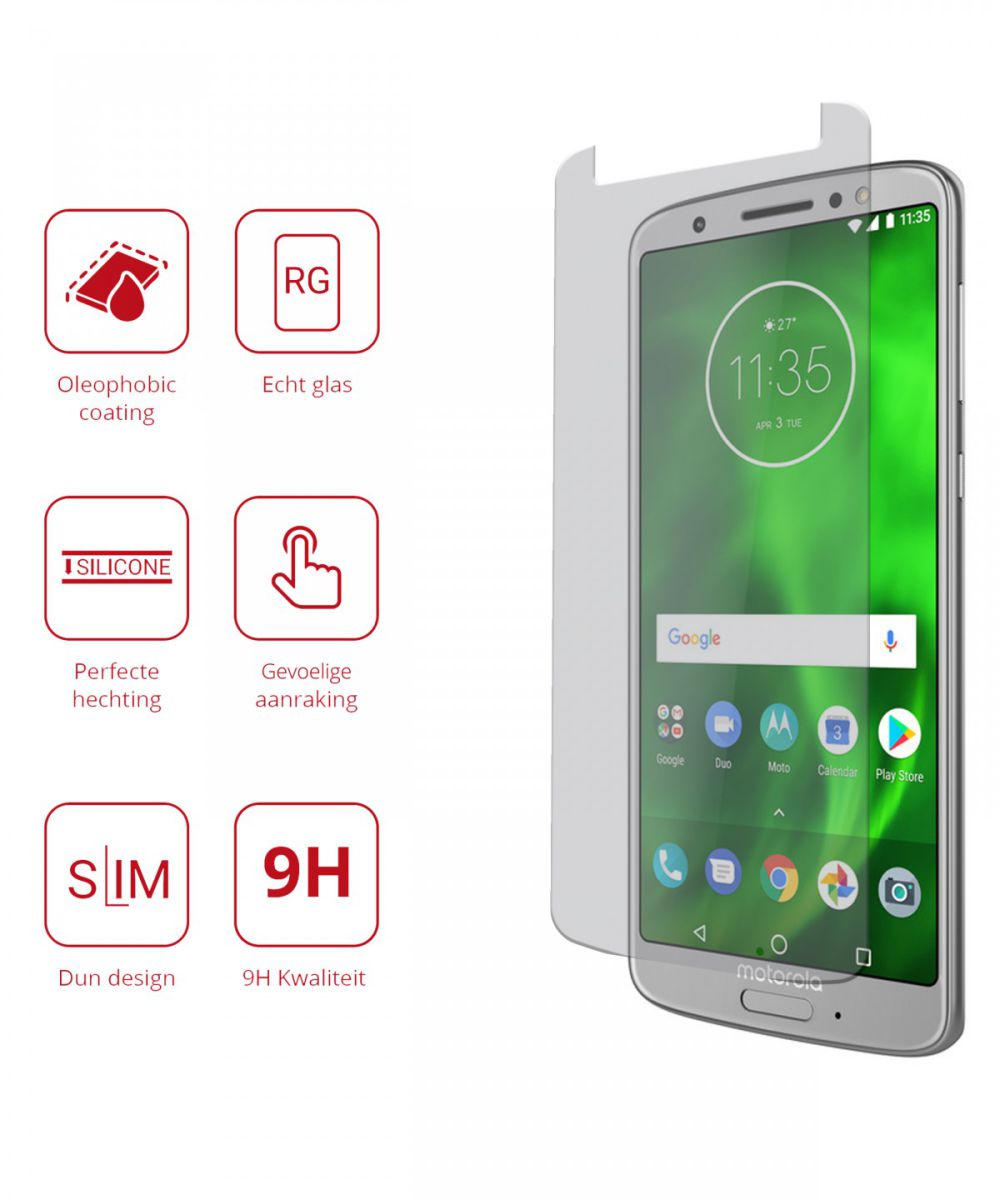 Rosso Motorola Moto G6 9H Tempered Glass Screen Protector afbeelding 2