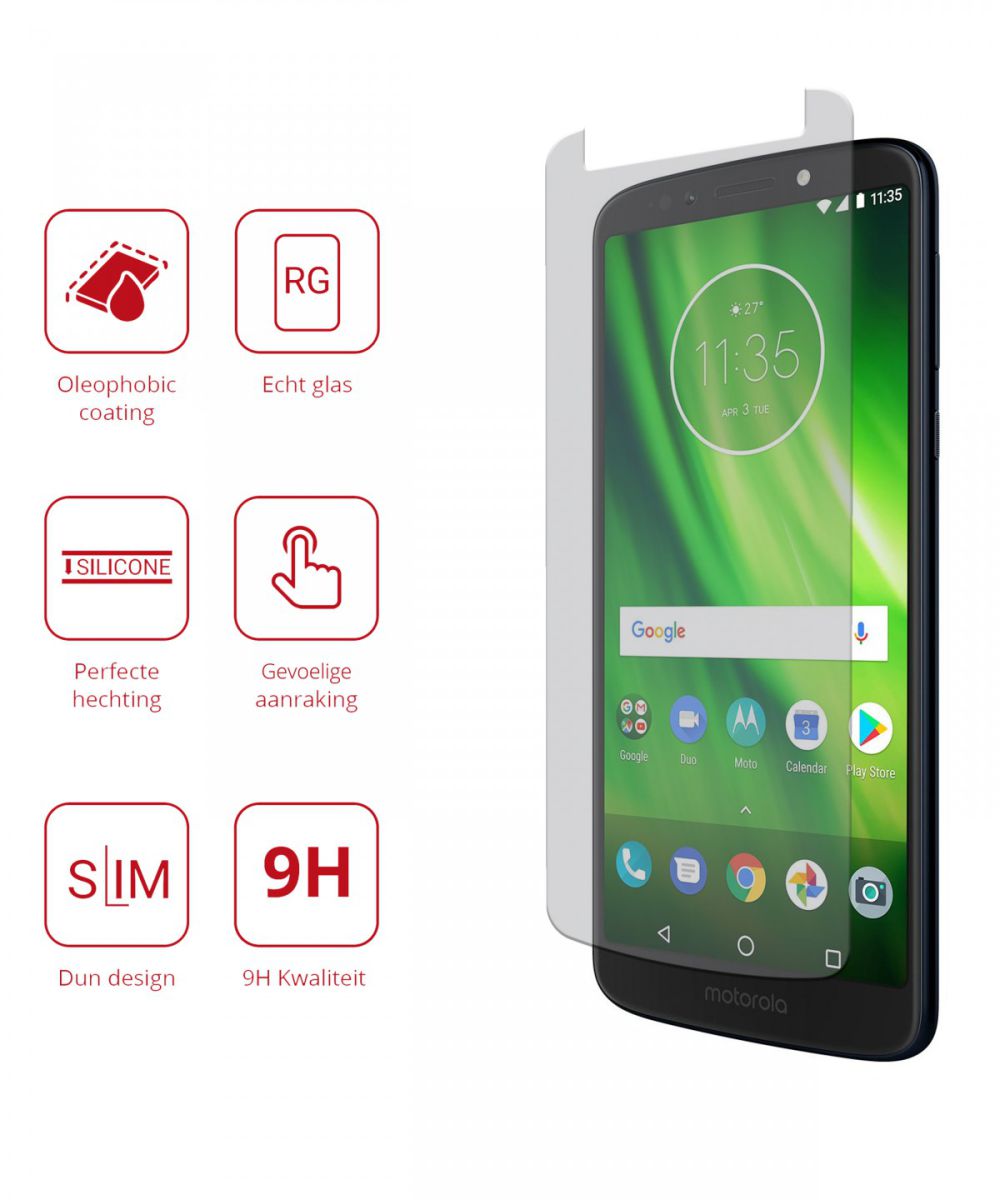 Rosso Motorola Moto G6 Play 9H Tempered Glass Screen Protector afbeelding 2