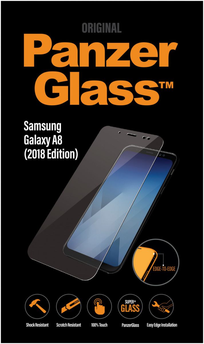 PanzerGlass Samsung Galaxy A8 2018 Edge To Edge Screenprotector afbeelding 1