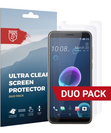 Rosso HTC Desire 12 Plus Ultra Clear Screen Protector Duo Pack Screen Protectors