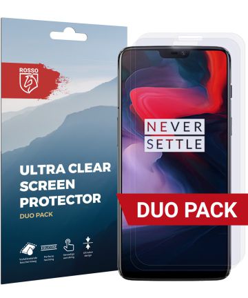 Rosso OnePlus 6 Ultra Clear TPU Screen Protector Duo Pack Screen Protectors