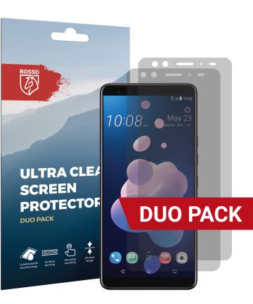 Rosso HTC U12 Plus Ultra Clear Screen Protector Duo Pack Screen Protectors