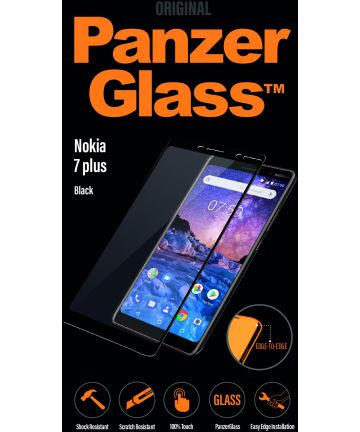 PanzerGlass Nokia 7 Plus Edge To Edge Screenprotector Zwart Screen Protectors