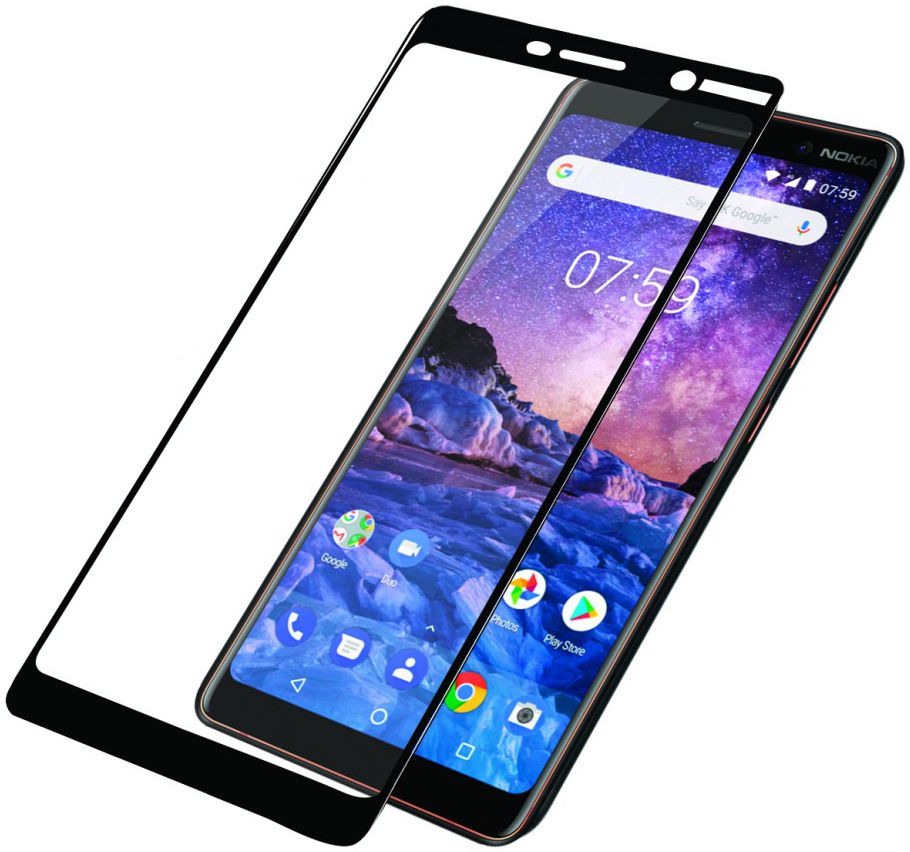 PanzerGlass Nokia 7 Plus Edge To Edge Screenprotector Zwart afbeelding 4