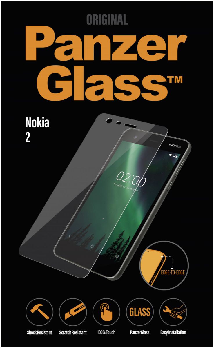 PanzerGlass Nokia 2 Edge To Edge Screenprotector Transparant afbeelding 1