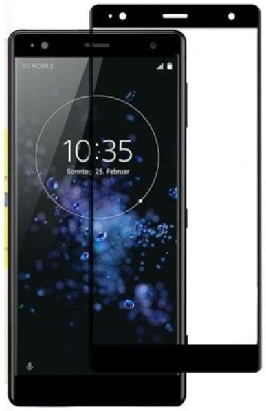 Sony Xperia XZ2 Volledig Dekkend Tempered Glass Screen Protector Zwart afbeelding 1
