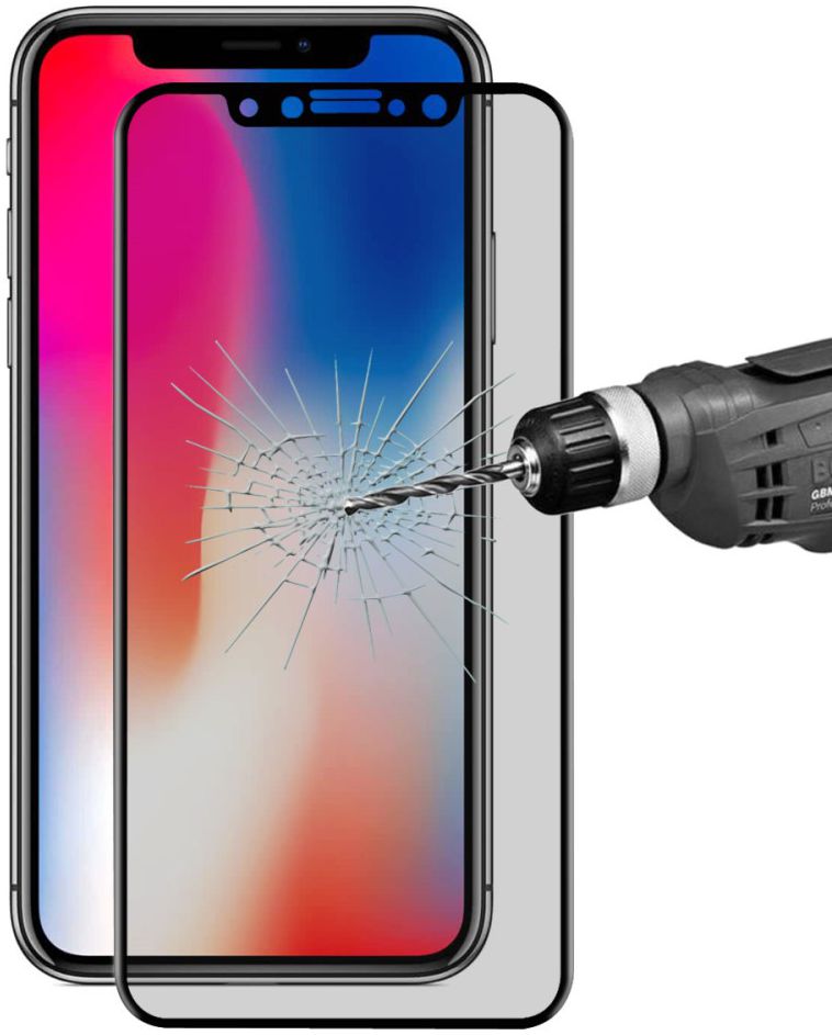 Apple iPhone X / XS Volledig dekkende Privacy Glass Screen Protector afbeelding 2