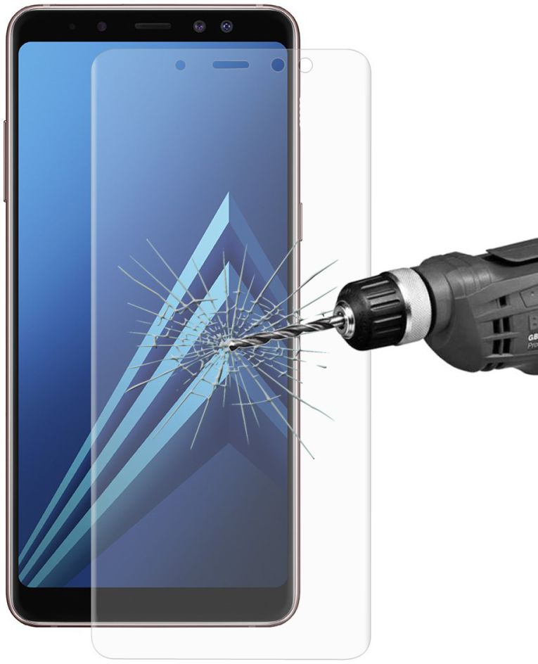 Samsung Galaxy A8 (2018) Tempered Glass Screen Protector Transparant afbeelding 3