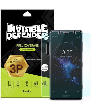 Ringke ID Full Coverage (3 Pack) Screen Protector Xperia XZ2 Compact Screen Protectors