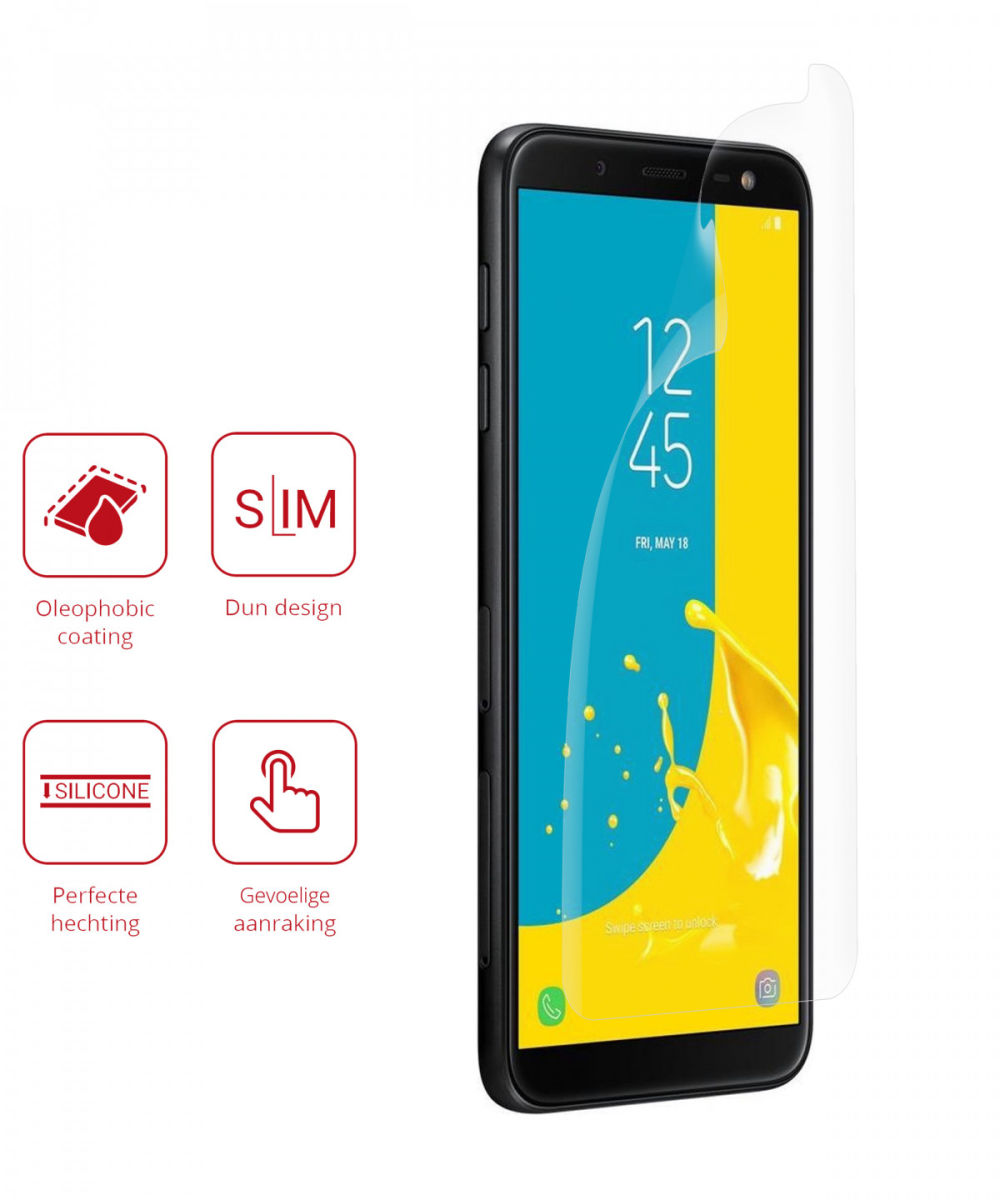 Rosso Samsung Galaxy J6 Ultra Clear Screen Protector Duo Pack afbeelding 2