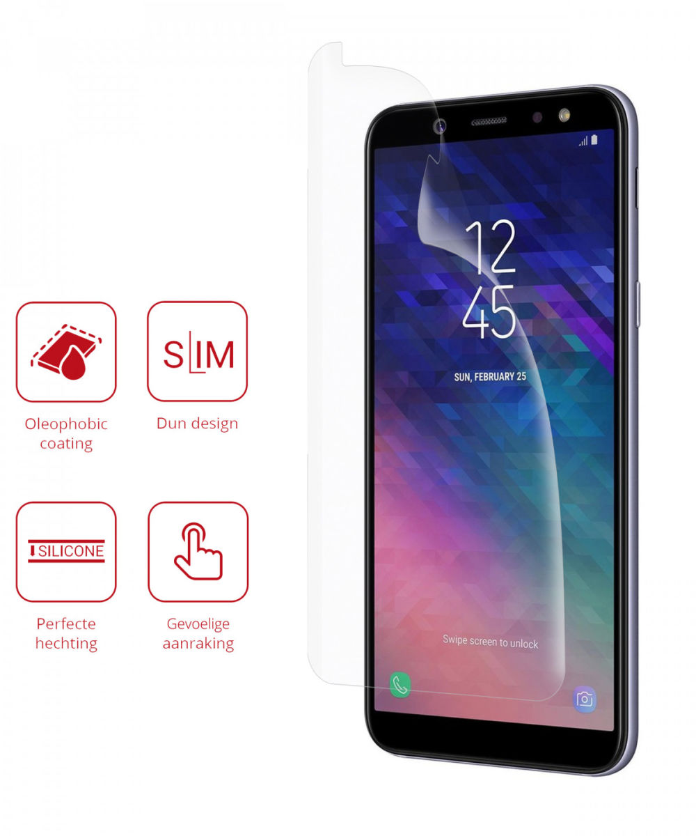 Rosso Samsung Galaxy A6 Ultra Clear Screen Protector Duo Pack afbeelding 2